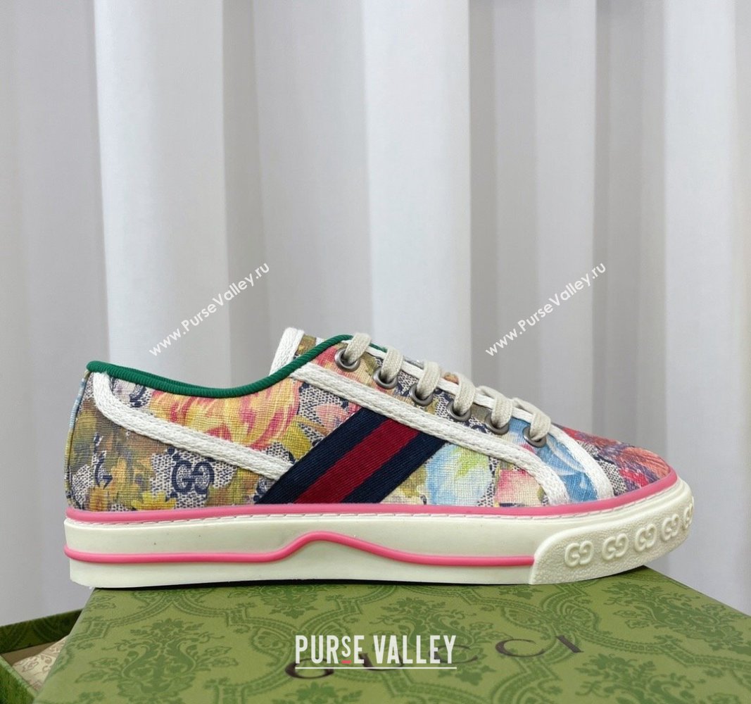 Gucci Tennis 1977 Low-top Sneakers in Butterfly Printed GG Canvas 2024 0605 (MD-240605015)