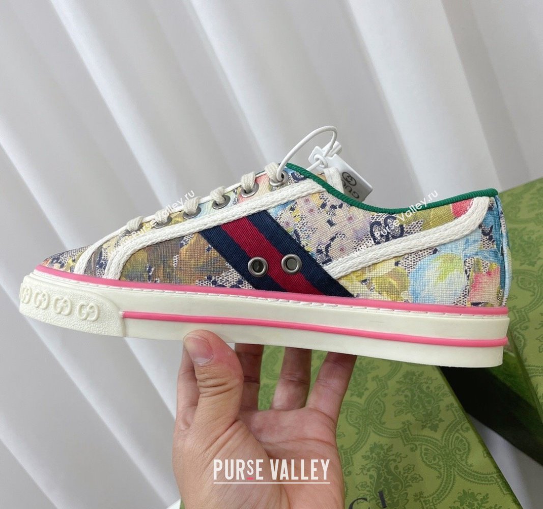 Gucci Tennis 1977 Low-top Sneakers in Butterfly Printed GG Canvas 2024 0605 (MD-240605015)