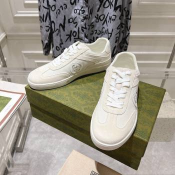 Gucci Interlocking G Sneakers in Suede and Mesh White 20240605 ‎791742 (MD-240605019)