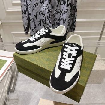 Gucci Interlocking G Sneakers in Suede and Mesh Black 20240605 ‎791742 (MD-240605020)