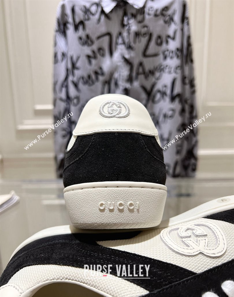 Gucci Interlocking G Sneakers in Suede and Mesh Black 20240605 ‎791742 (MD-240605020)