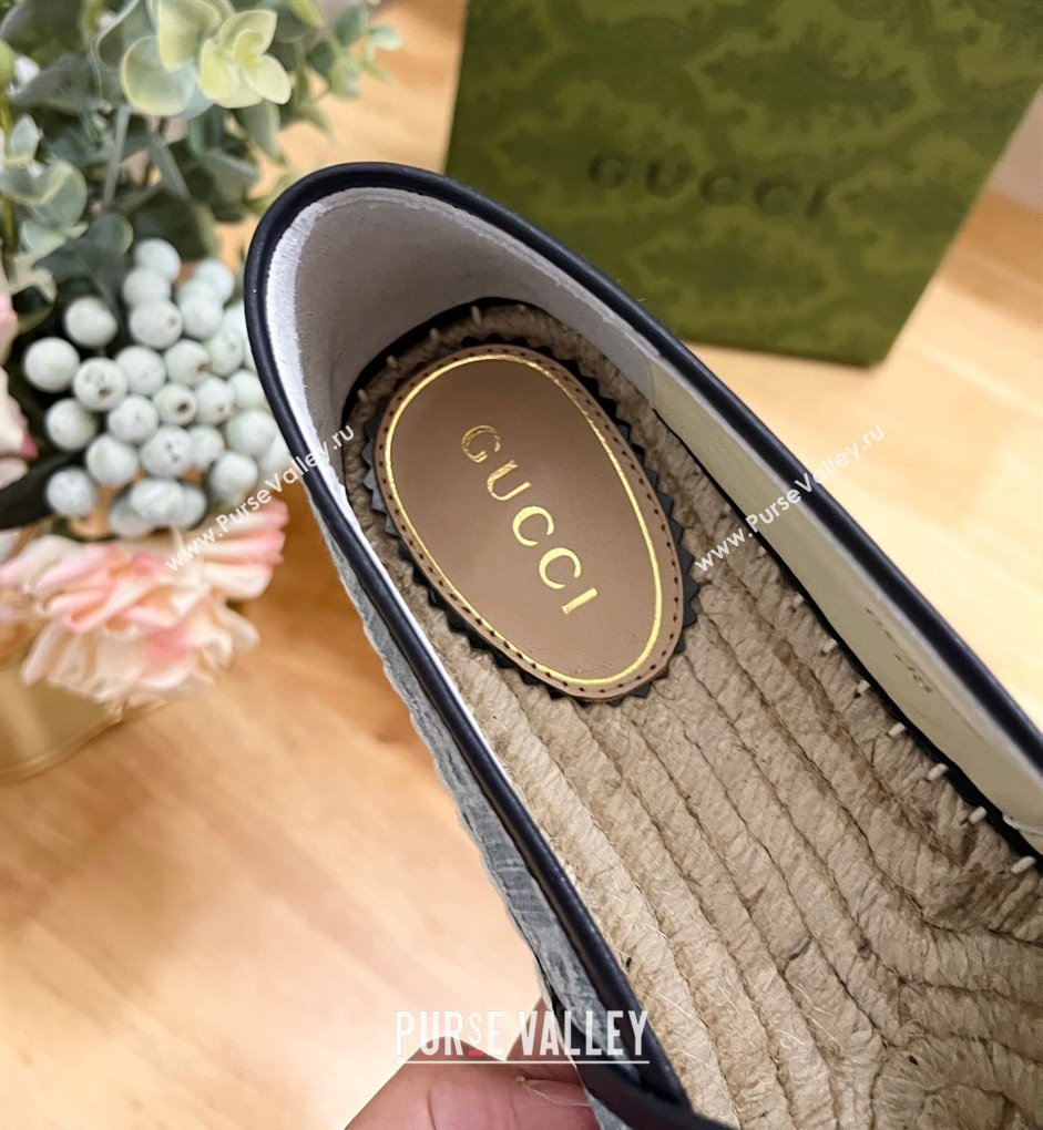 Gucci GG Denim Espadrilles Flat Light Blue 2024 0605 (MD-240605067)