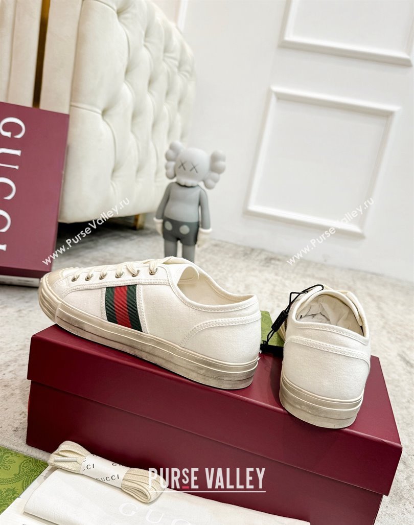 Gucci Lido Canvas Sneakers White 2024 0605 (KL-240605108)