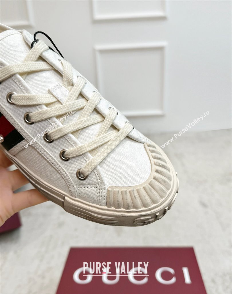 Gucci Lido Canvas Sneakers White 2024 0605 (KL-240605108)