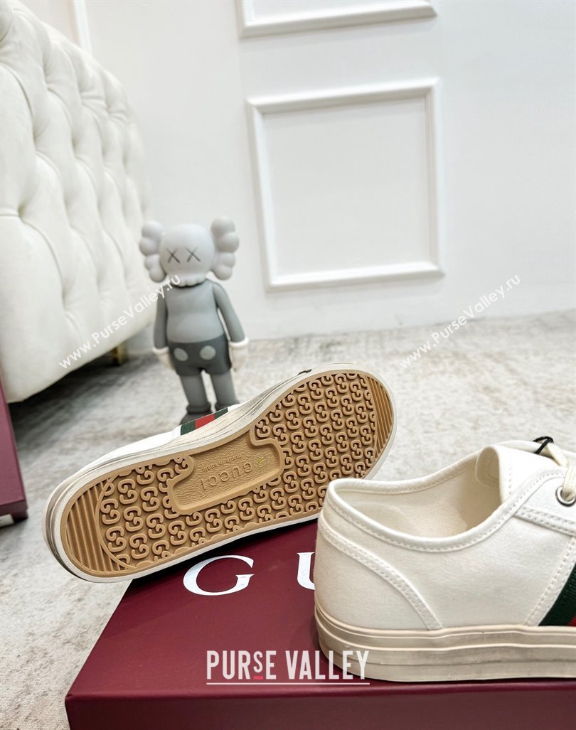 Gucci Lido Canvas Sneakers White 2024 0605 (KL-240605108)