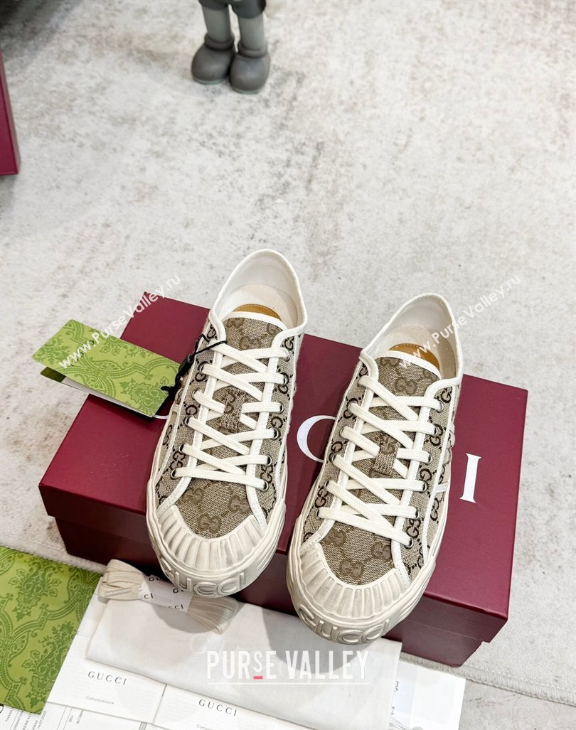 Gucci Lido GG Canvas Sneakers Beige 2024 0605 (KL-240605110)