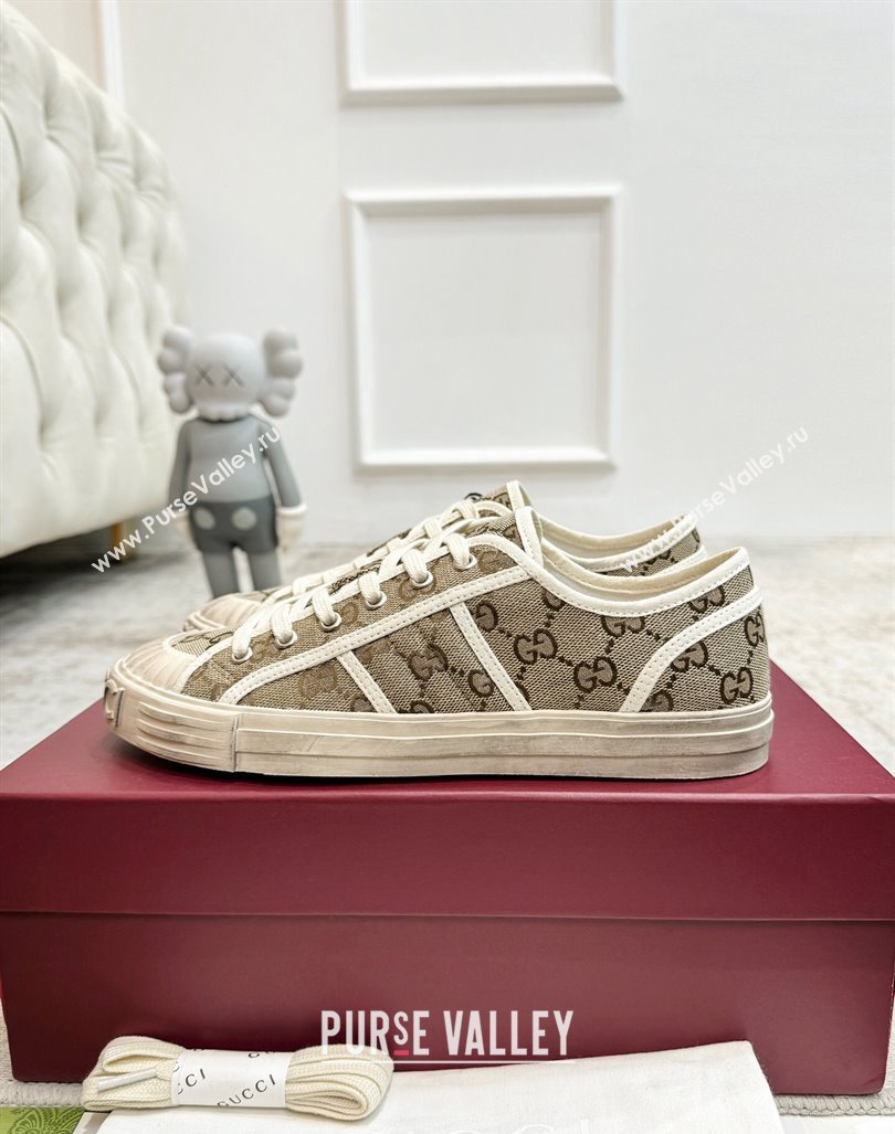 Gucci Lido GG Canvas Sneakers Beige 2024 0605 (KL-240605110)