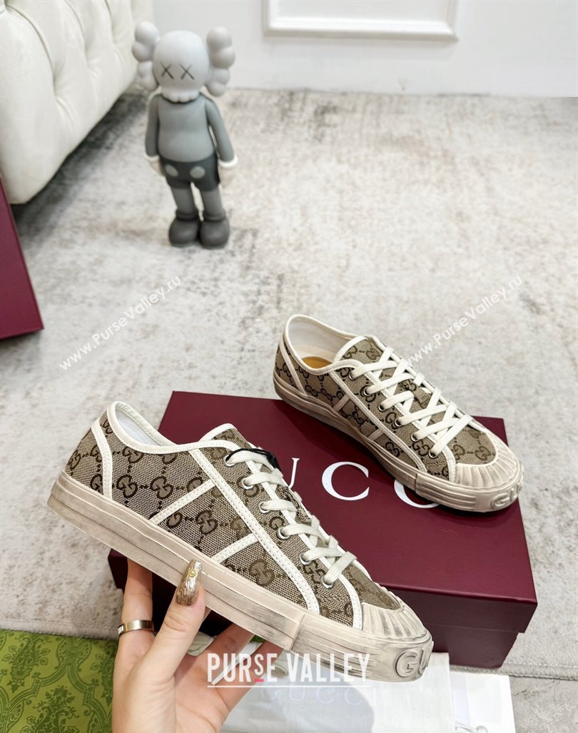 Gucci Lido GG Canvas Sneakers Beige 2024 0605 (KL-240605110)