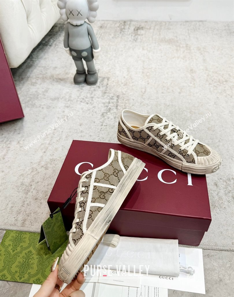 Gucci Lido GG Canvas Sneakers Beige 2024 0605 (KL-240605110)