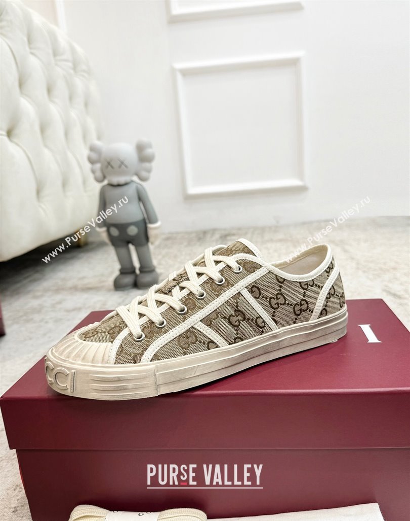 Gucci Lido GG Canvas Sneakers Beige 2024 0605 (KL-240605110)