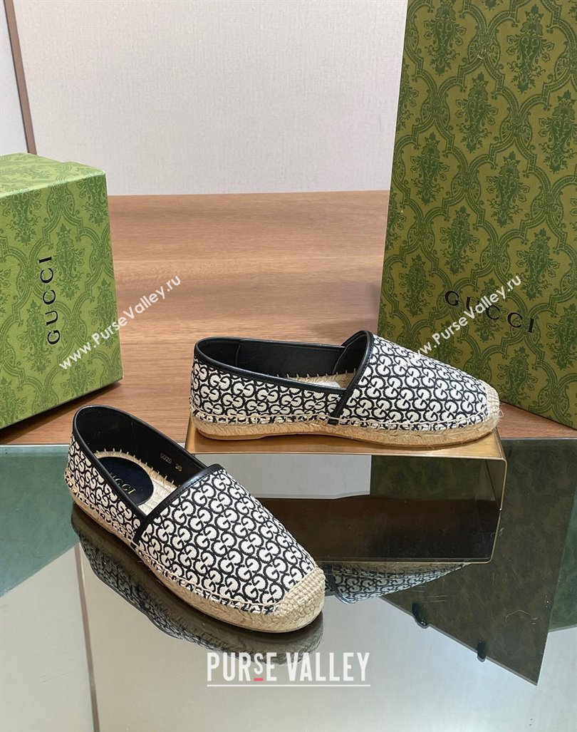 Gucci GG Jacquard Espadrilles Flat Black 2024 0605 (MD-240605101)