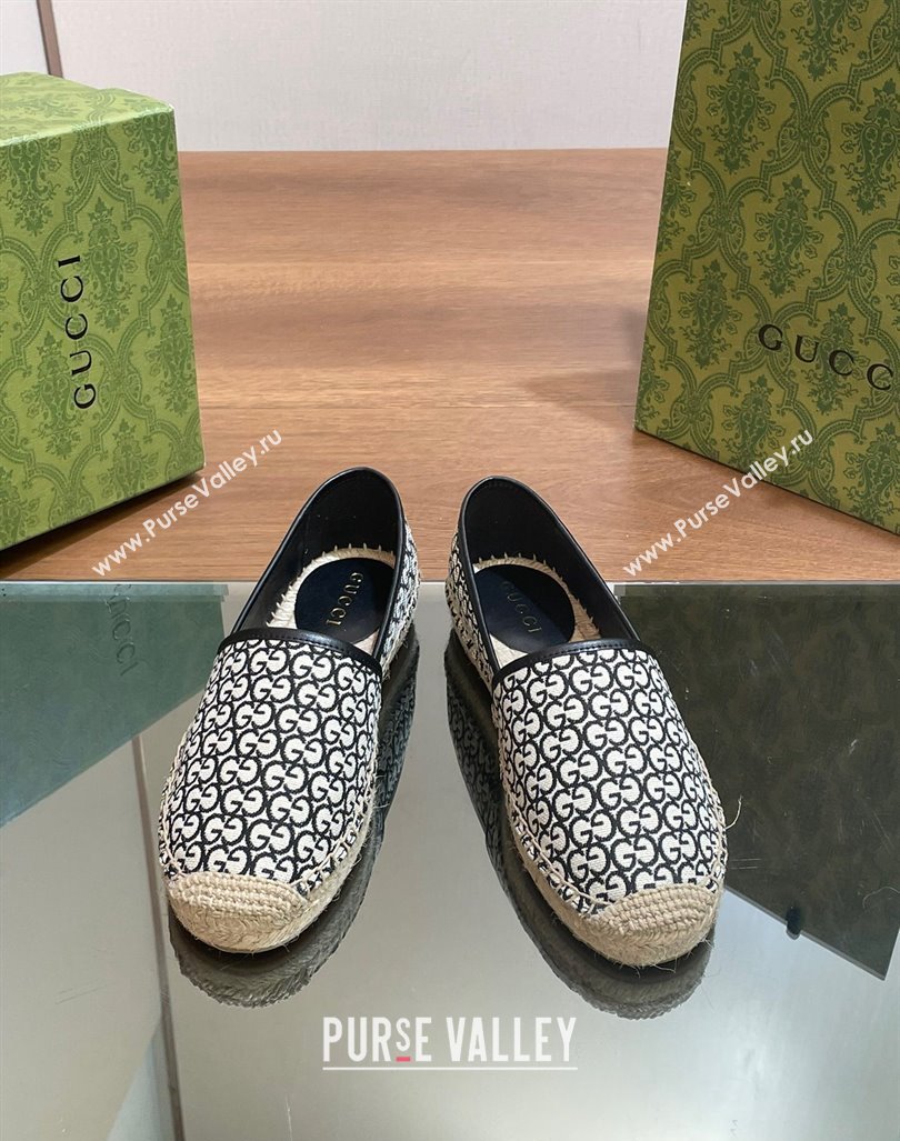 Gucci GG Jacquard Espadrilles Flat Black 2024 0605 (MD-240605101)