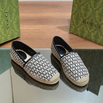 Gucci GG Jacquard Espadrilles Flat Black 2024 0605 (MD-240605101)