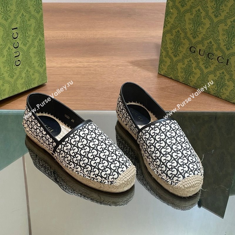 Gucci GG Jacquard Espadrilles Flat Black 2024 0605 (MD-240605101)