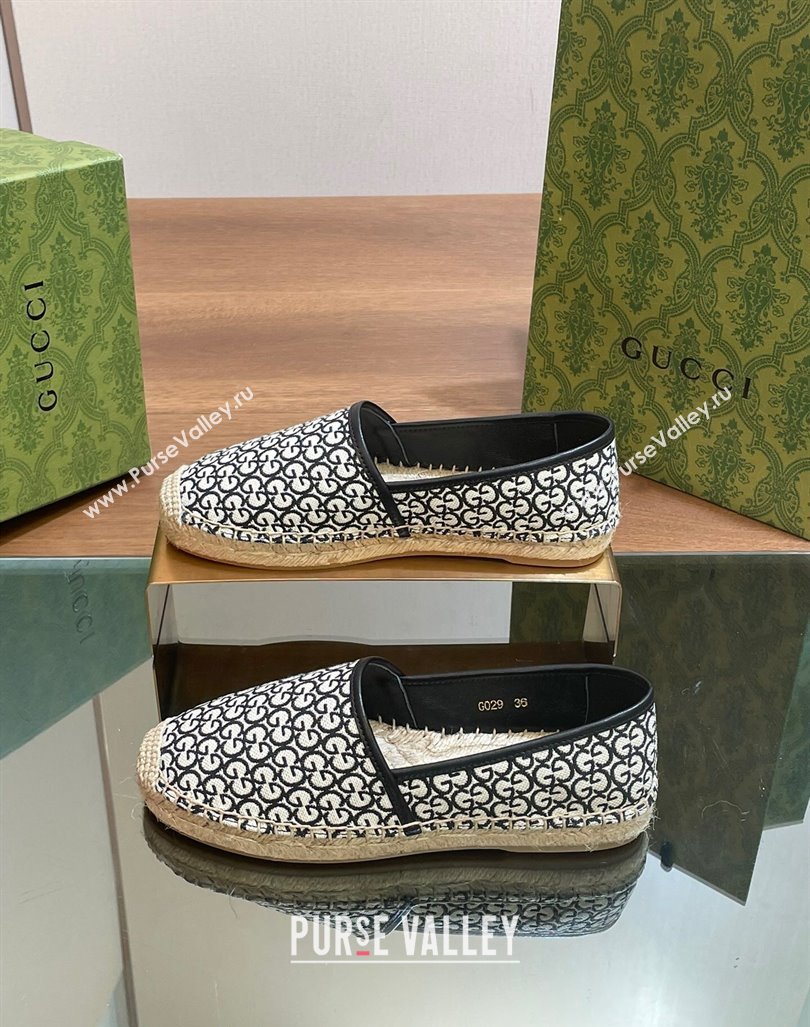 Gucci GG Jacquard Espadrilles Flat Black 2024 0605 (MD-240605101)