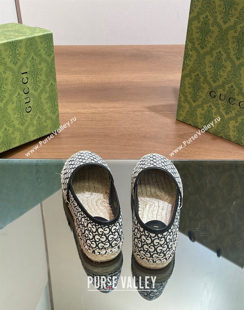 Gucci GG Jacquard Espadrilles Flat Black 2024 0605 (MD-240605101)