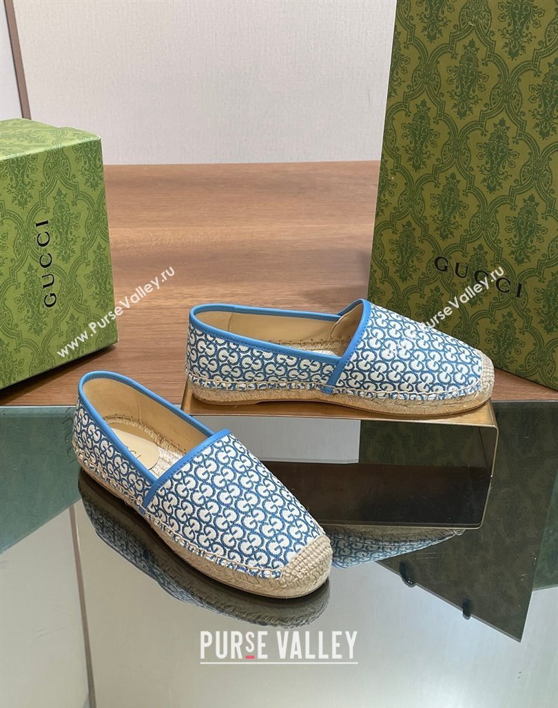 Gucci GG Jacquard Espadrilles Flat Blue 2024 0605 (MD-240605103)