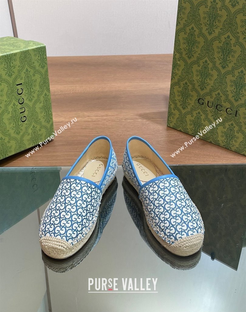 Gucci GG Jacquard Espadrilles Flat Blue 2024 0605 (MD-240605103)