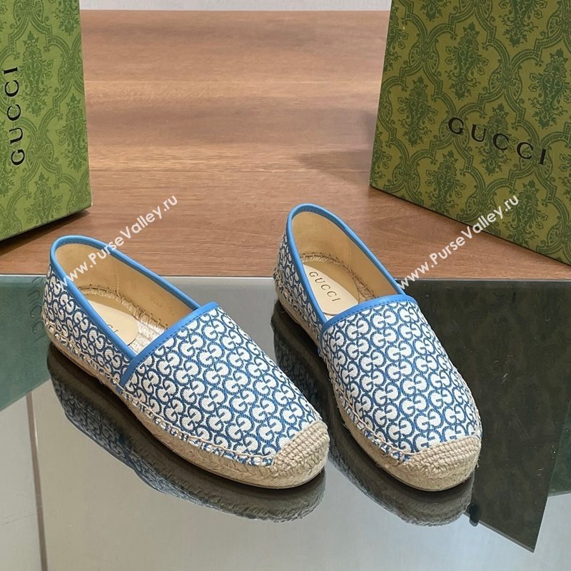 Gucci GG Jacquard Espadrilles Flat Blue 2024 0605 (MD-240605103)