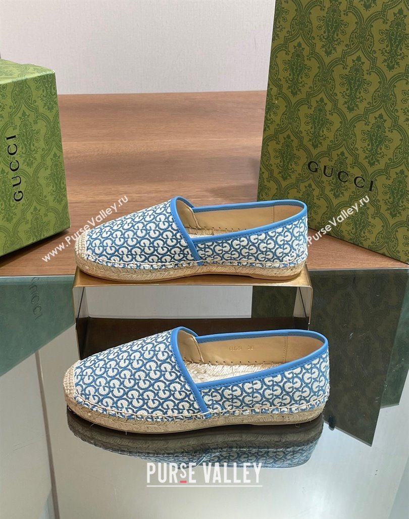 Gucci GG Jacquard Espadrilles Flat Blue 2024 0605 (MD-240605103)