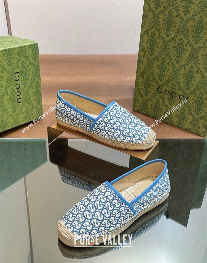 Gucci GG Jacquard Espadrilles Flat Blue 2024 0605 (MD-240605103)