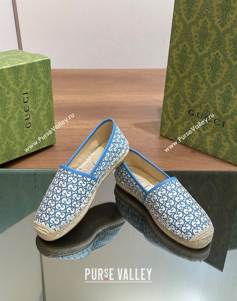 Gucci GG Jacquard Espadrilles Flat Blue 2024 0605 (MD-240605103)