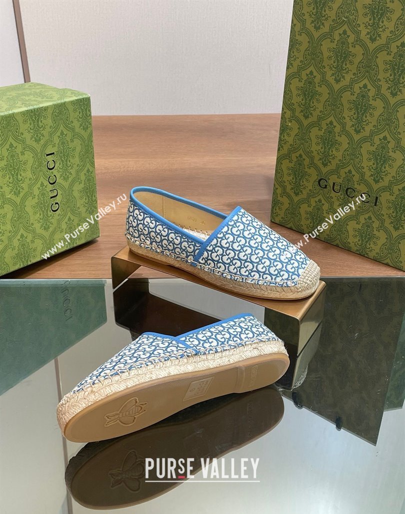 Gucci GG Jacquard Espadrilles Flat Blue 2024 0605 (MD-240605103)