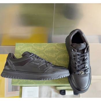 Gucci Re-Web Sneakers in Calf Leather Black 2024 0604 (SS-240605156)