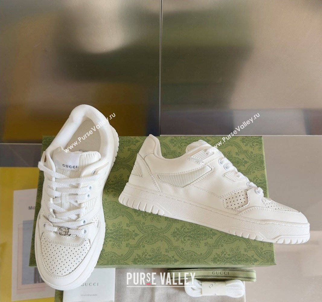 Gucci Re-Web Sneakers in Calf Leather White 2 2024 0604 (SS-240605157)