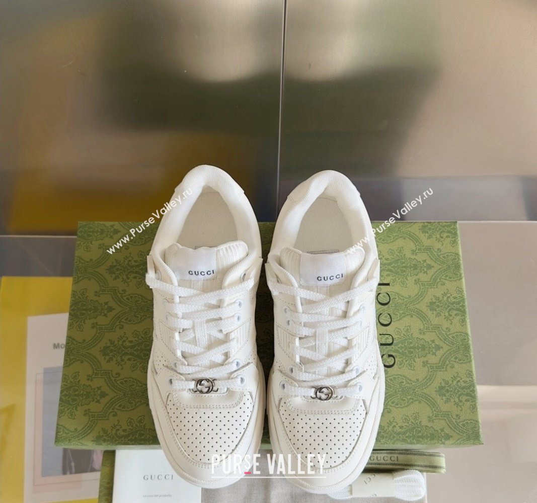 Gucci Re-Web Sneakers in Calf Leather White 2 2024 0604 (SS-240605157)