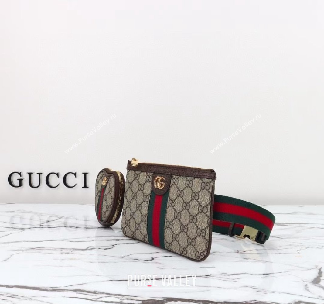 Gucci Ophidia GG Canvas Heart Utility Belt bag Beige/Brown 2024 698805 (DLH-240624133)