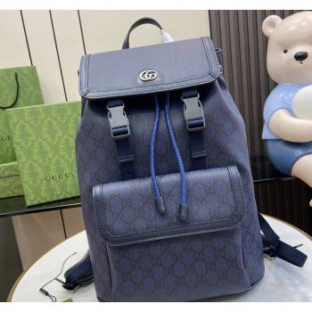 Gucci Ophidia GG Canvas Small Backpack bag 792114 Blue 2024 (XLU-240625003)