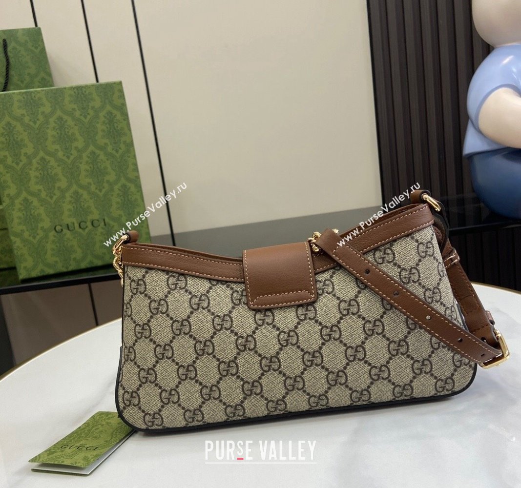 Gucci Padlock GG Canvas Small Shoulder Bag Brown 2024 ‎811705 (XLU-240624123)