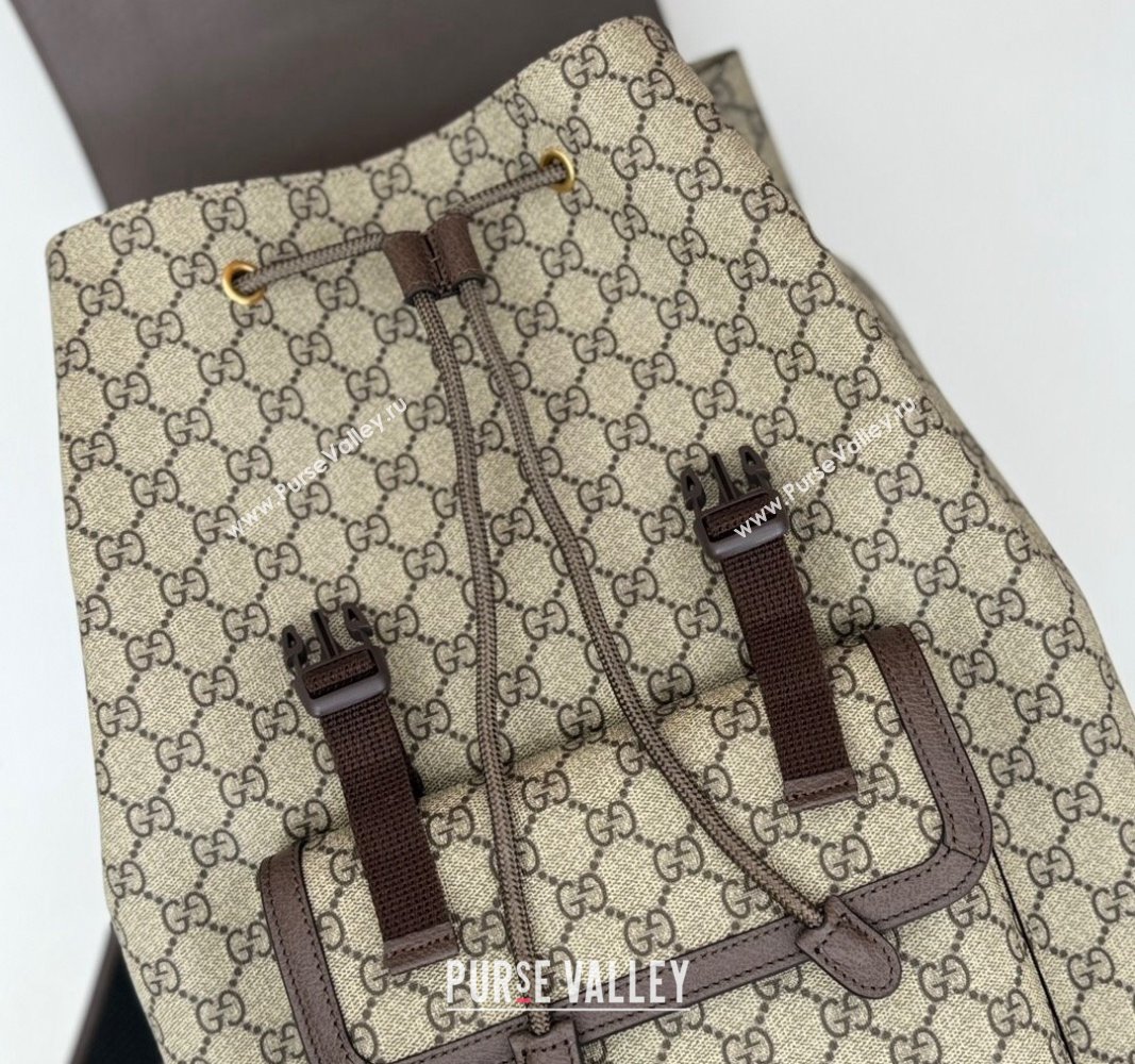 Gucci Mens Ophidia GG Canvas Large Backpack bag Beige/Brown 2024 792104 (DLH-241211127)
