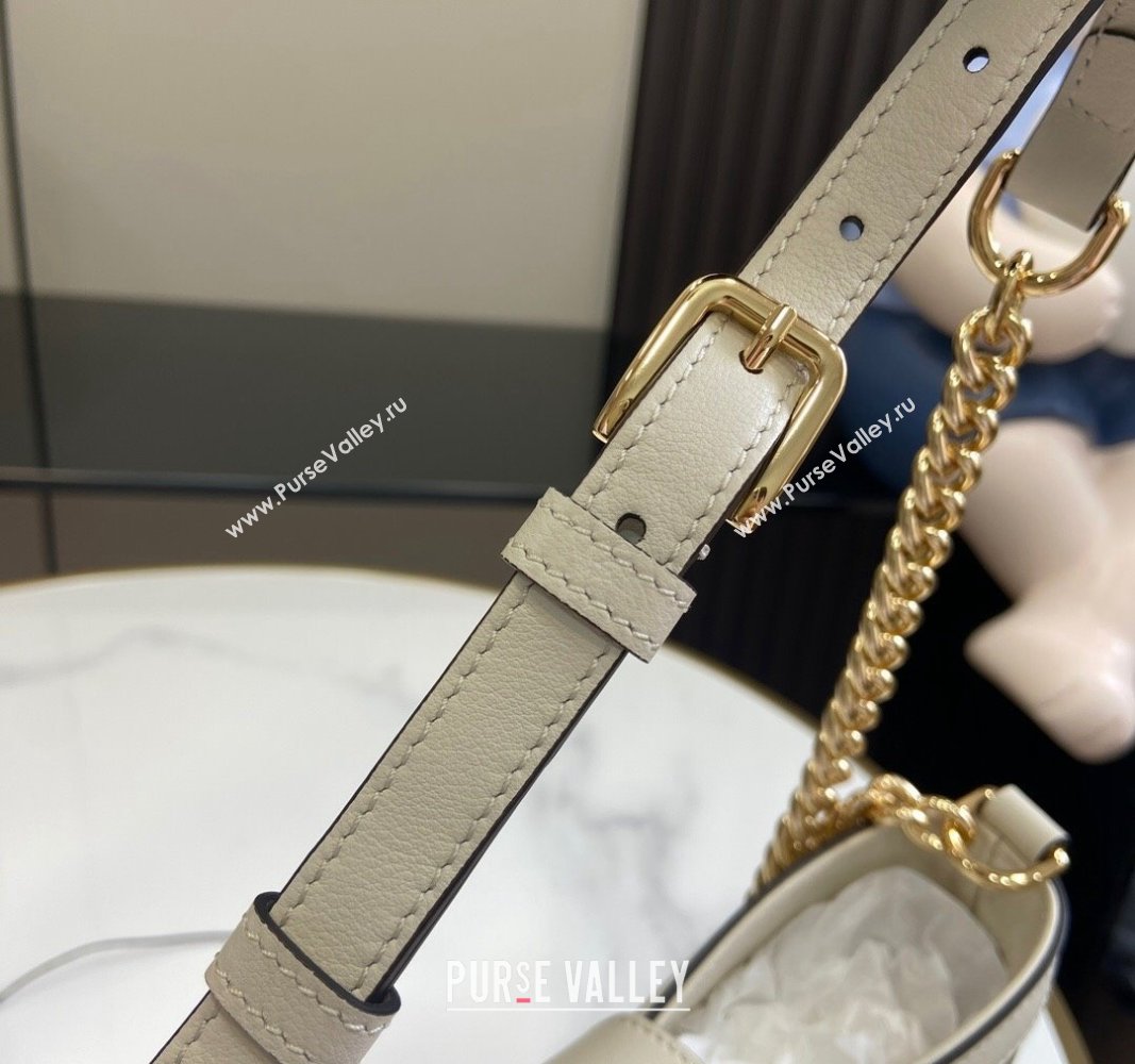 Gucci Padlock GG Canvas Small Shoulder Bag White 2024 ‎811705 (XLU-240624125)