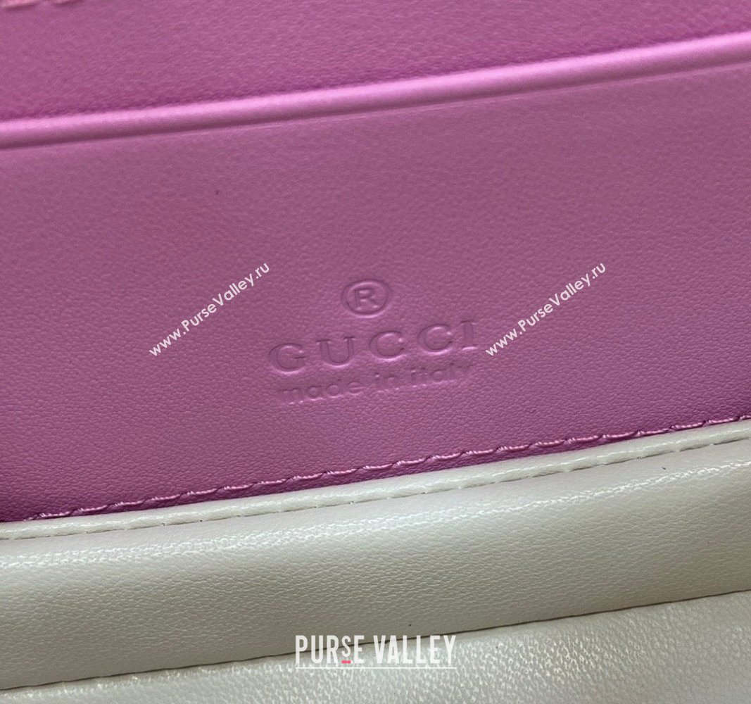 Gucci Bamboo 1947 Patent Leather Mini bag with Embossed GUCCI Logo Pink 2024 786482 (XLU-240625034)