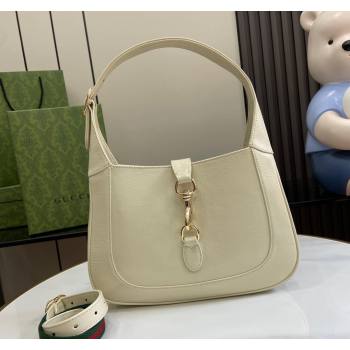 Gucci Jackie Small Shoulder Bag in Crinkled Patent Leather 782849 White 2024 (XLU-240625042)