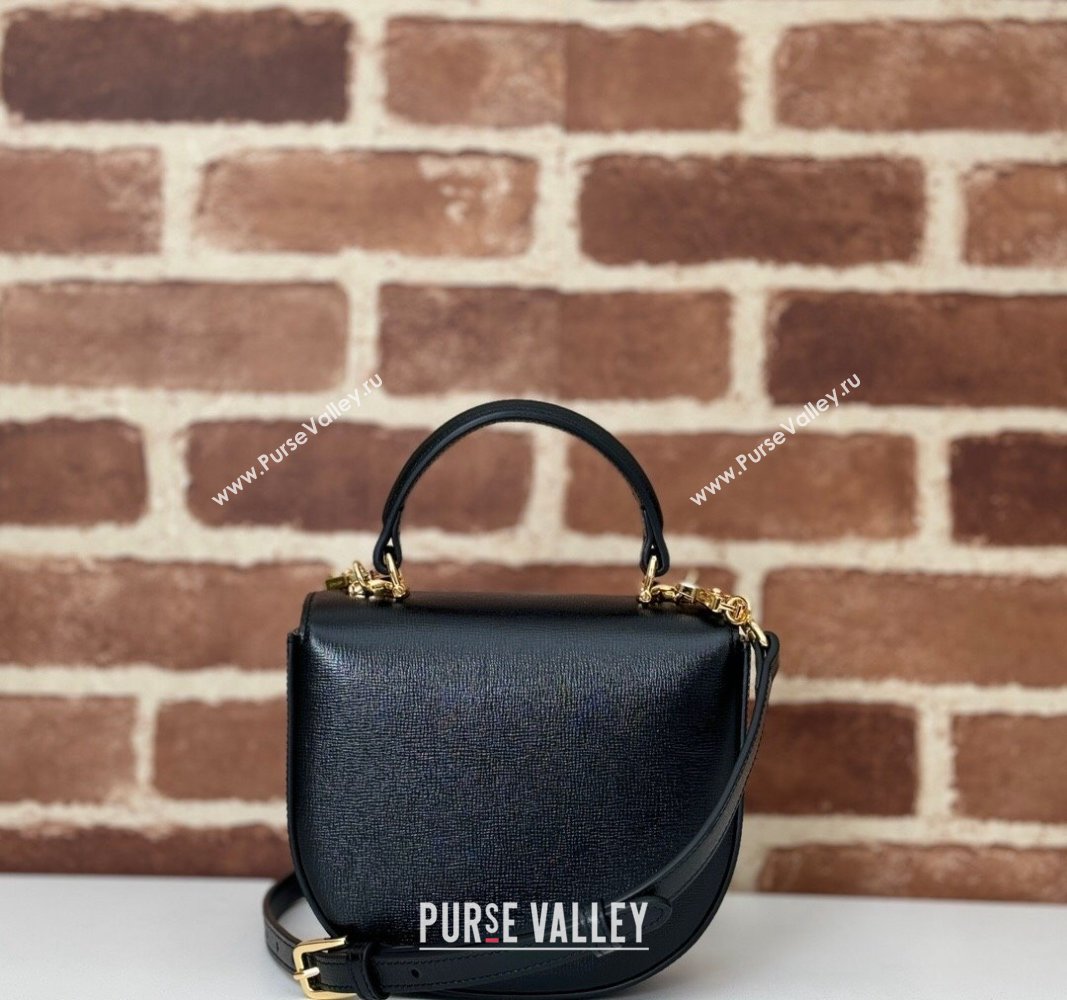 Gucci Horsebit 1955 Leather Mini Top Handle Bag ‎781387 Black 2024 (DLH-240624128)