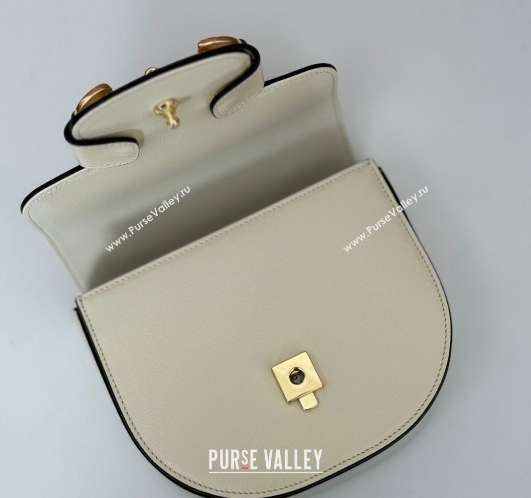 Gucci Horsebit 1955 Leather Mini Top Handle Bag ‎781387 White 2024 (DLH-240624129)