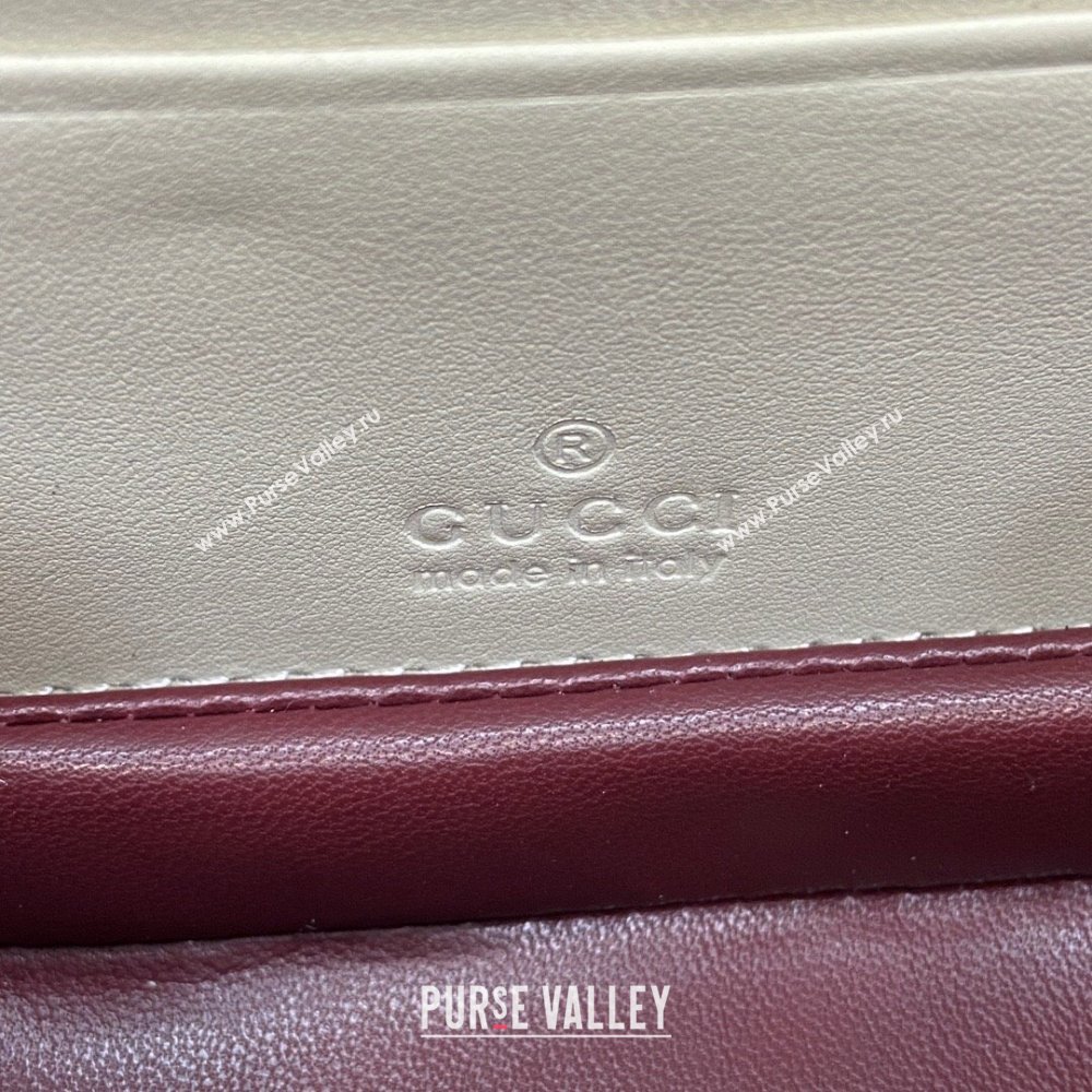 Gucci Bamboo 1947 Crinkled Patent Leather Mini Top Handle bag White 2024 786482 (XLU-240625036)