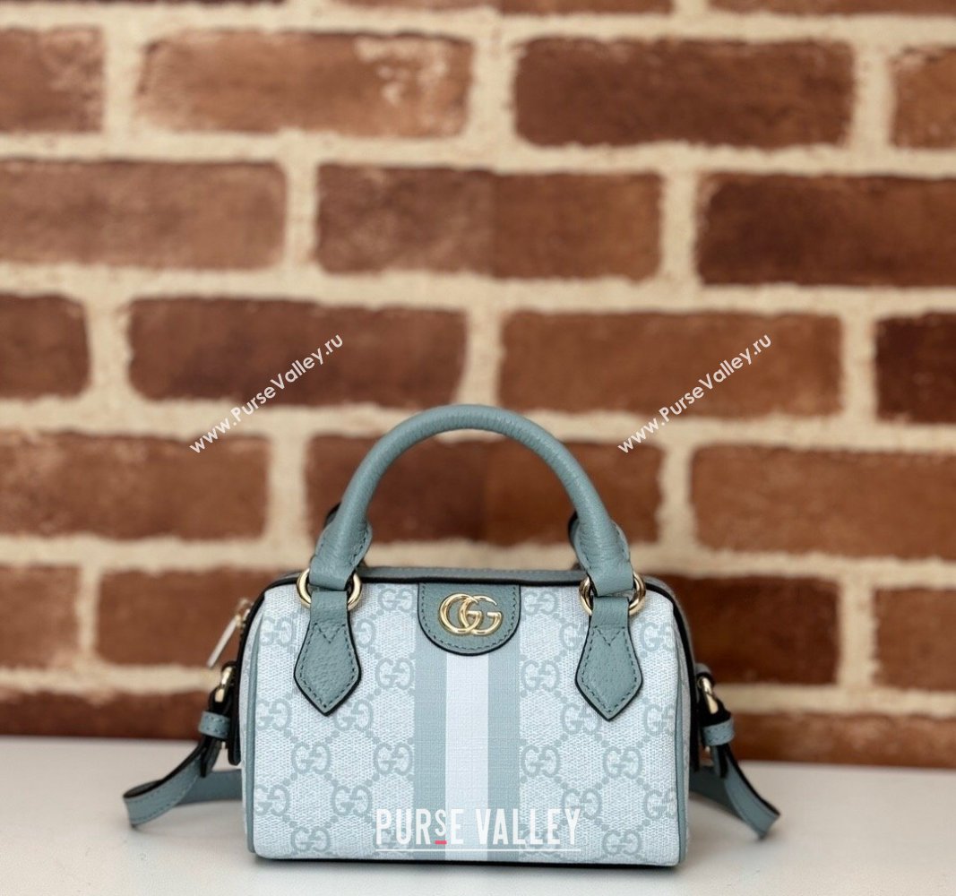 Gucci Ophidia GG Canvas Super Mini bag Dusty Blue 2024 781490 (DLH-240625048)