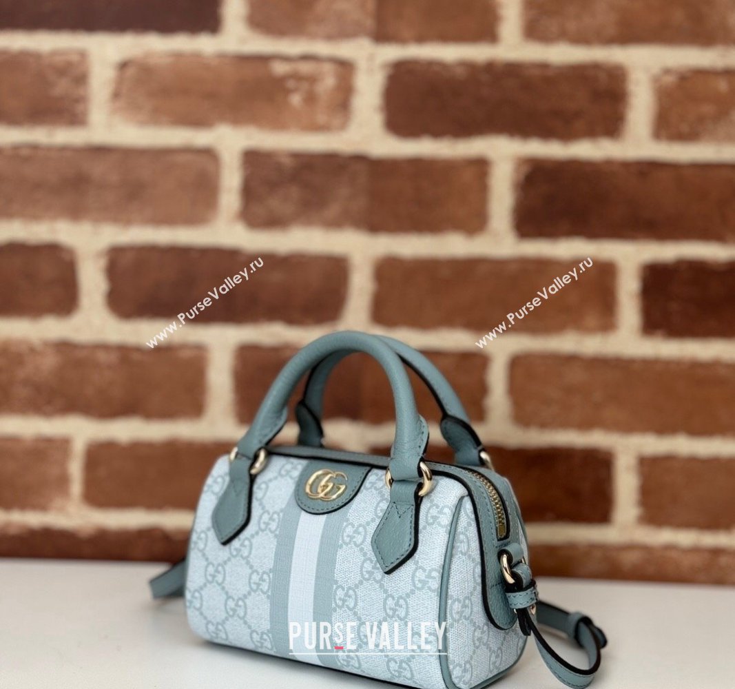 Gucci Ophidia GG Canvas Super Mini bag Dusty Blue 2024 781490 (DLH-240625048)