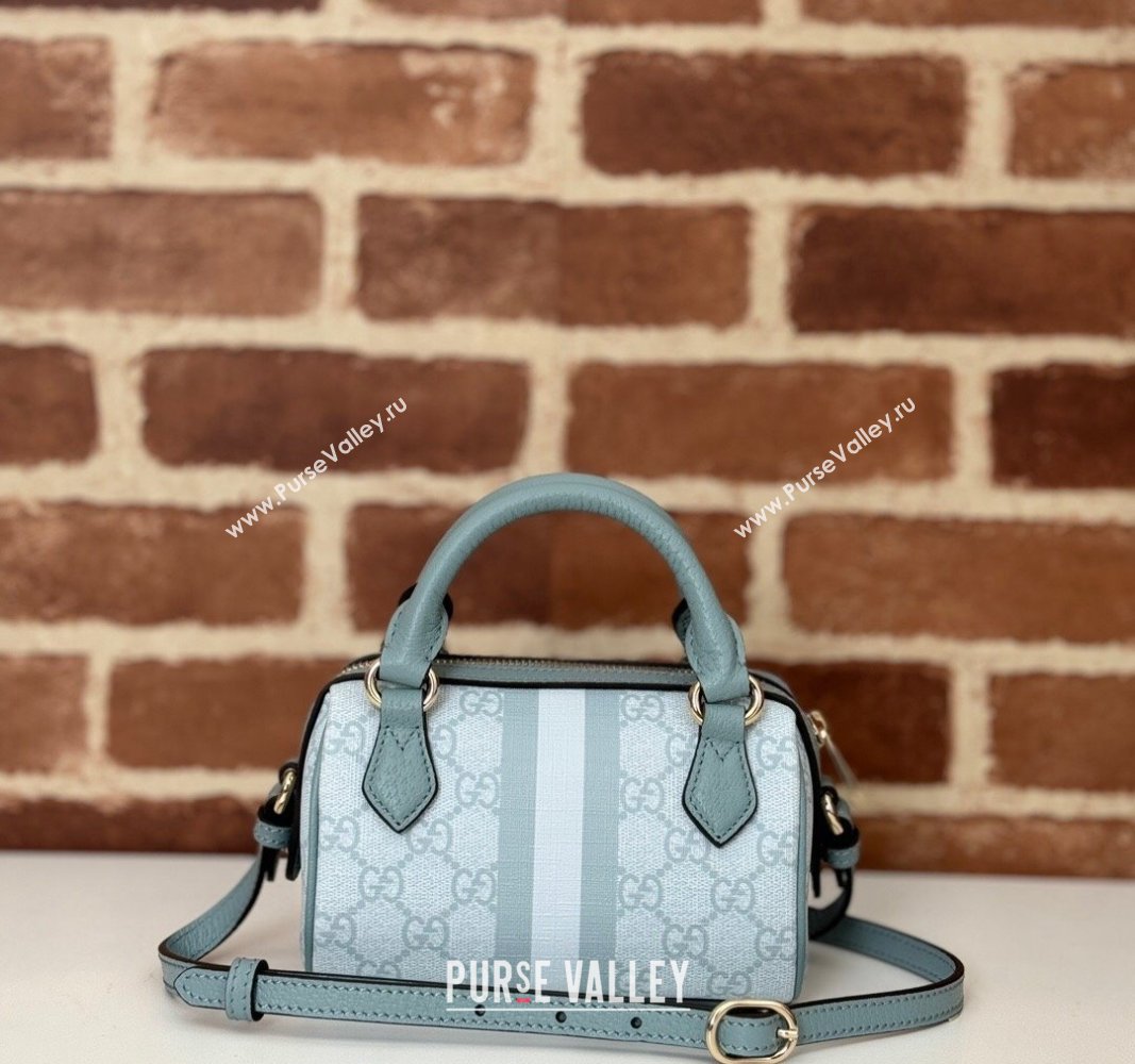 Gucci Ophidia GG Canvas Super Mini bag Dusty Blue 2024 781490 (DLH-240625048)