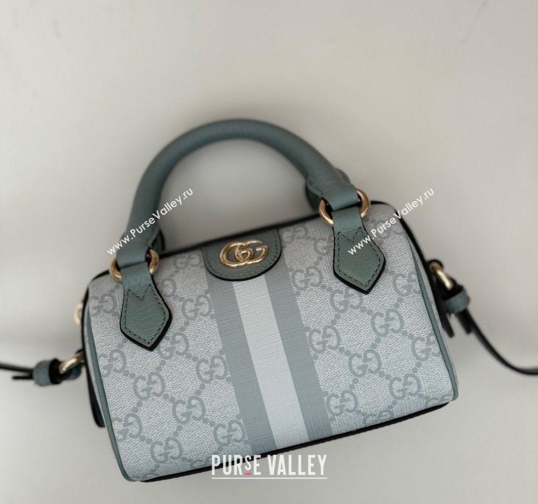 Gucci Ophidia GG Canvas Super Mini bag Dusty Blue 2024 781490 (DLH-240625048)