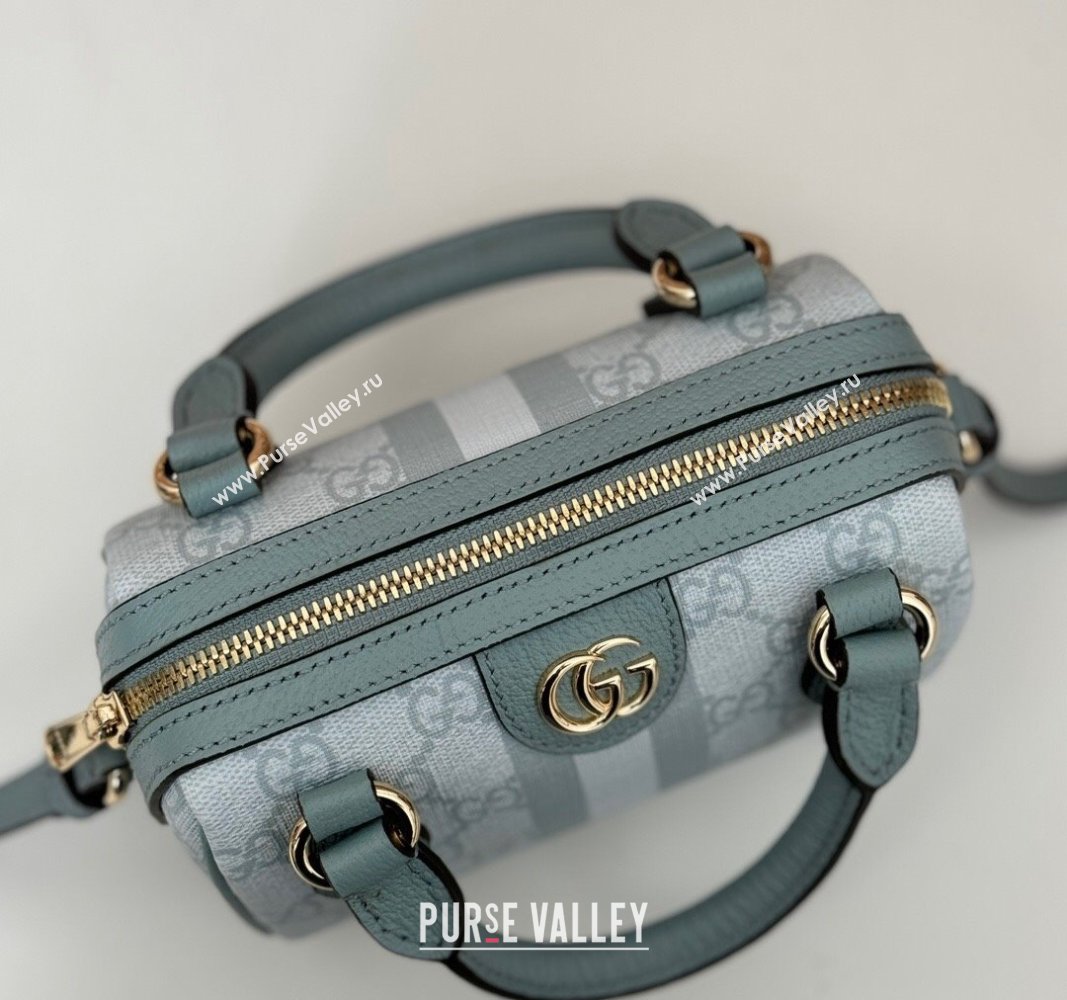 Gucci Ophidia GG Canvas Super Mini bag Dusty Blue 2024 781490 (DLH-240625048)