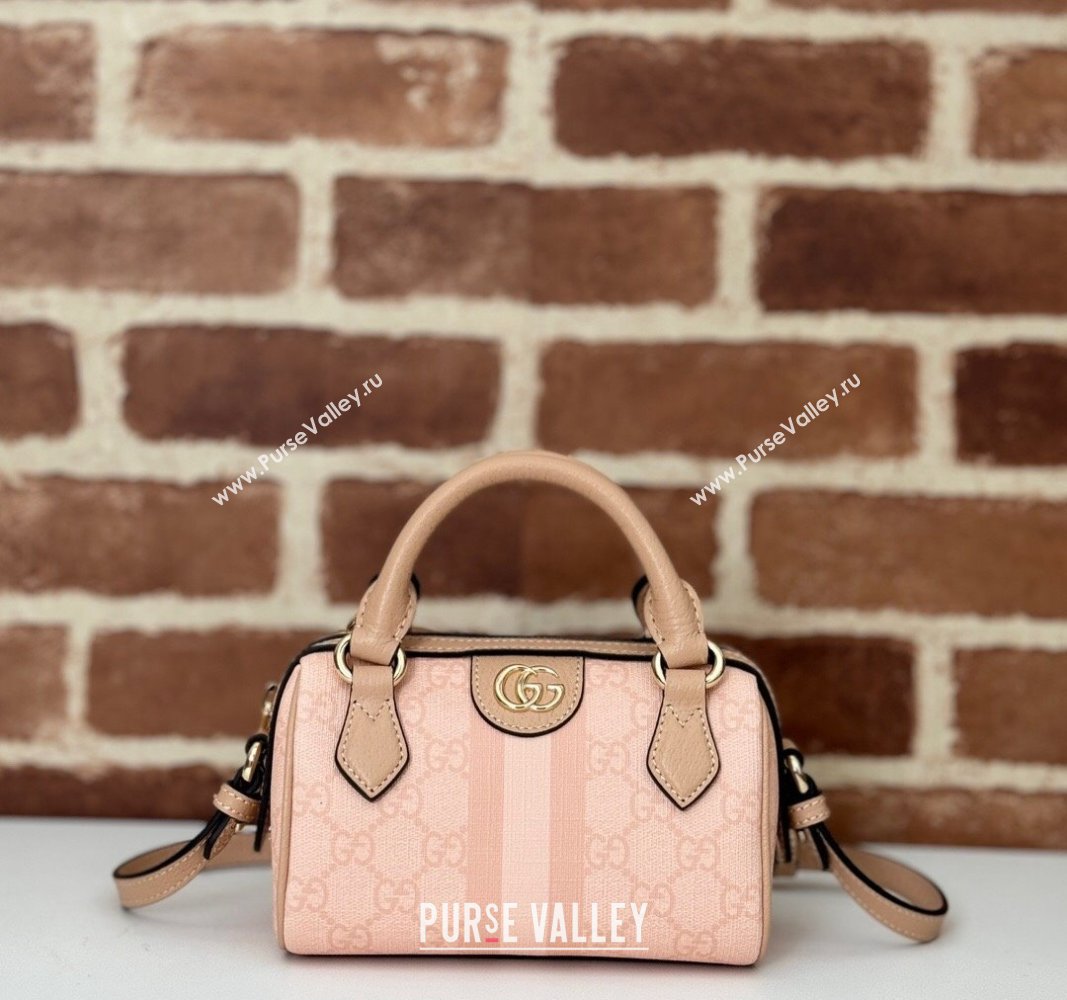 Gucci Ophidia GG Canvas Super Mini bag Dusty Pink 2024 781490 (DLH-240625049)