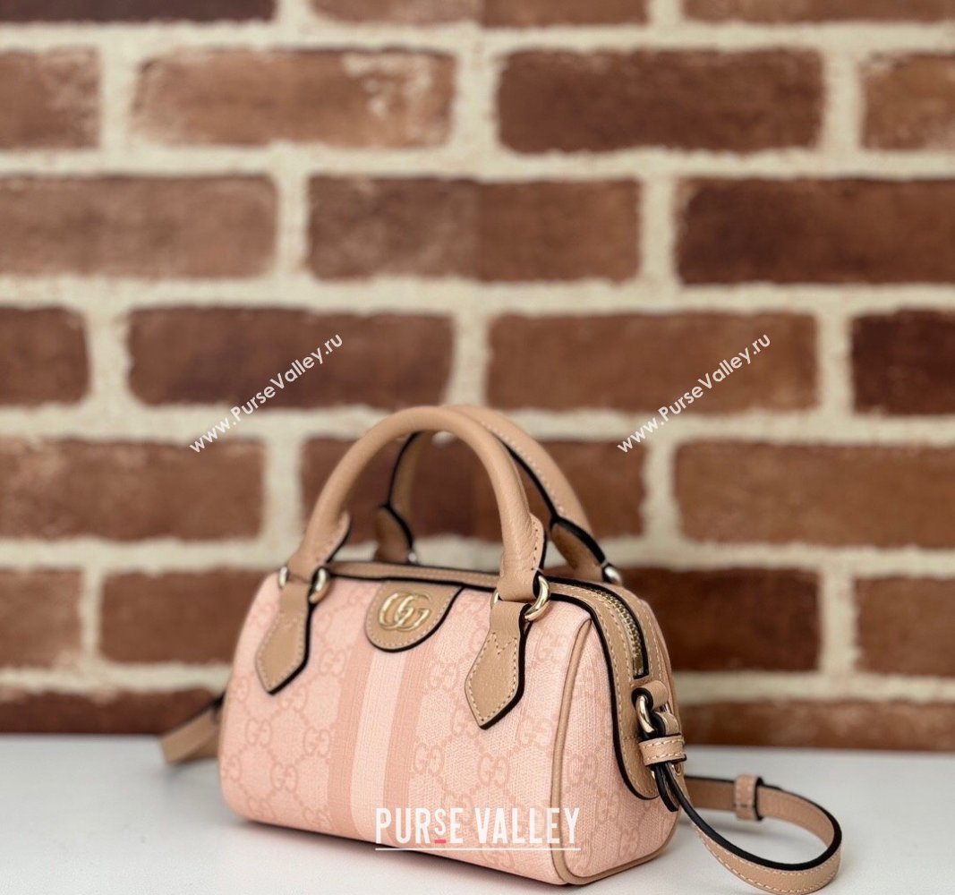 Gucci Ophidia GG Canvas Super Mini bag Dusty Pink 2024 781490 (DLH-240625049)