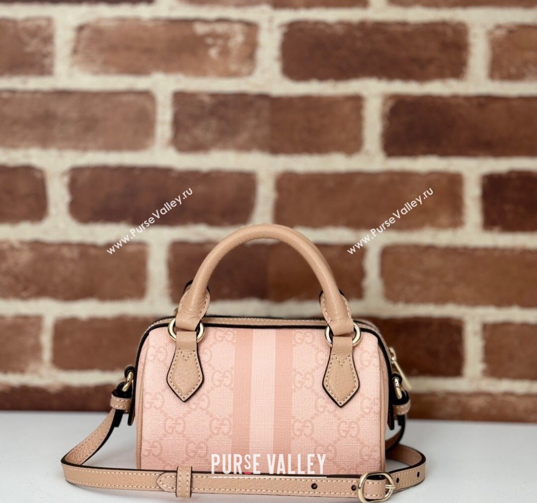 Gucci Ophidia GG Canvas Super Mini bag Dusty Pink 2024 781490 (DLH-240625049)