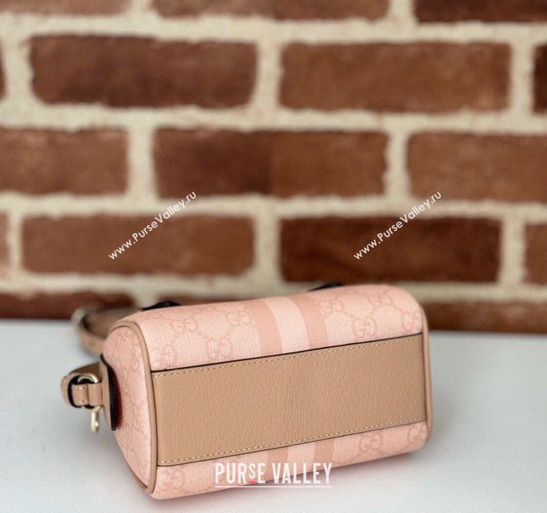 Gucci Ophidia GG Canvas Super Mini bag Dusty Pink 2024 781490 (DLH-240625049)