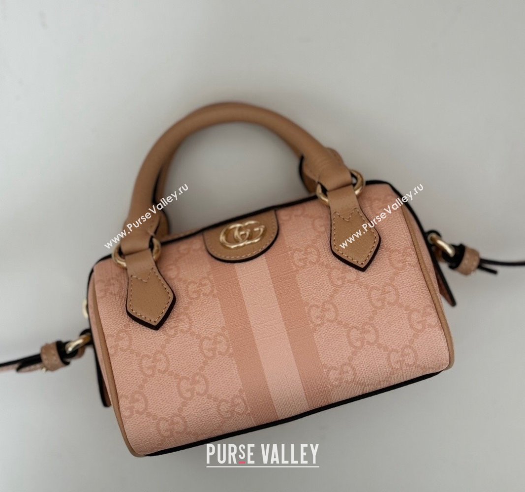 Gucci Ophidia GG Canvas Super Mini bag Dusty Pink 2024 781490 (DLH-240625049)